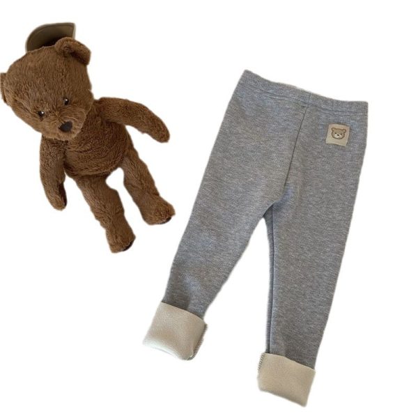 Girls' Single-layer Fleece-lined Fashionable All-matching Leggings - Image 5
