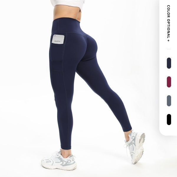 Women's Slim-fit Pocket High Waist Workout Sports Yoga Pants - Image 3