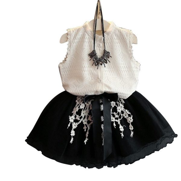 Kids Baby Girls Clothing Sets Summer TShirtsskirt Clothes - Image 2