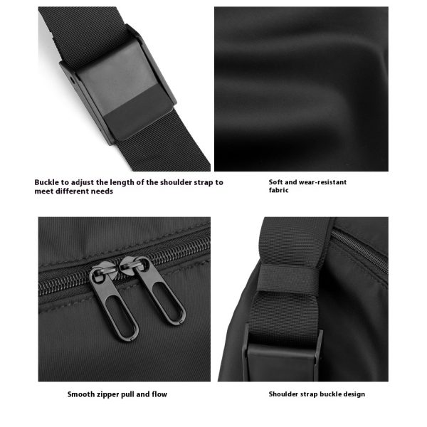 Men's Shoulder Bag Simple And Lightweight Water Repellent Sports Leisure Bag - Image 2