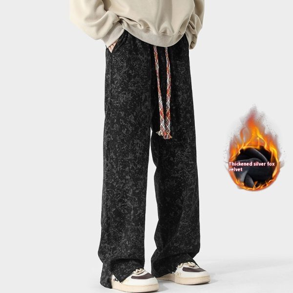 Straight Loose Pu Shuai Casual Long Pants - Image 2