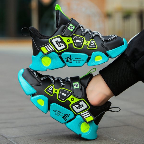 Mesh Fly Woven Velcro Breathable Sneakers - Image 3