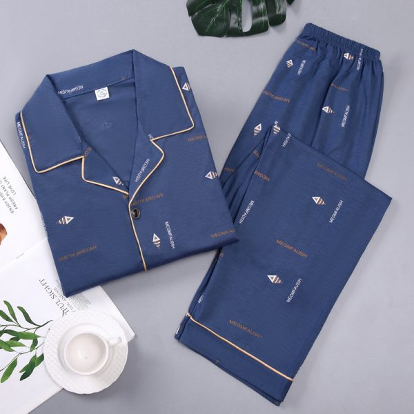 Spring And Autumn Loose Men's Pajamas Suit - Image 10
