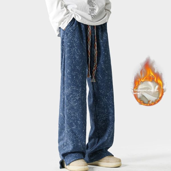 Straight Loose Pu Shuai Casual Long Pants - Image 4