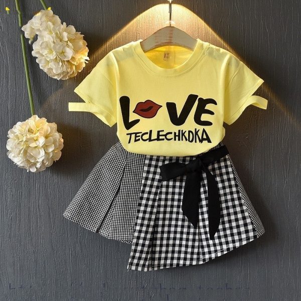 Kids Baby Girls Clothing Sets Summer TShirtsskirt Clothes - Image 7