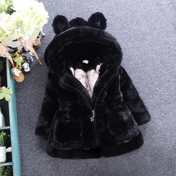A girl's fur coat for autumn and winter - Image 4