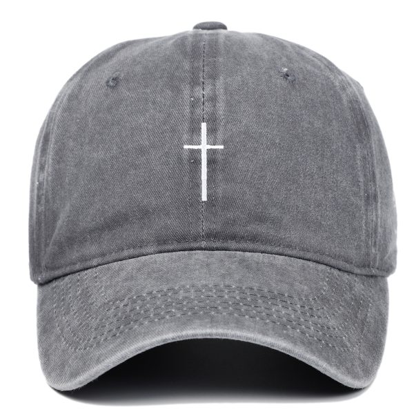 Cross Embroidered Peaked Cap Baseball Cap Letter Sun Hat - Image 6