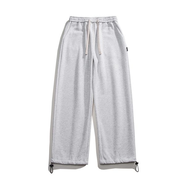 Drawstring Ankle-tied Loose Straight Sweatpants - Image 7