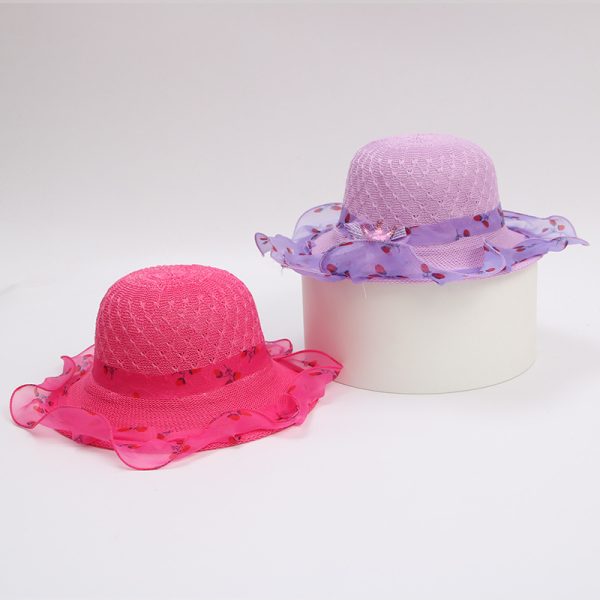 Princess straw hat kids sun hat - Image 6