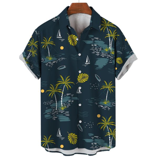 Men Shirts Tea Summer Shirt Top 5xl V-neck Vintage Clot - Image 9