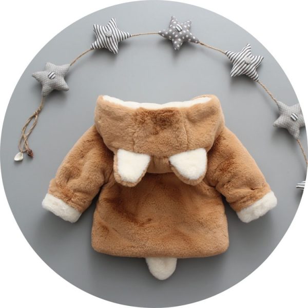 Winter popular girl's plush plush coat baby - Image 4