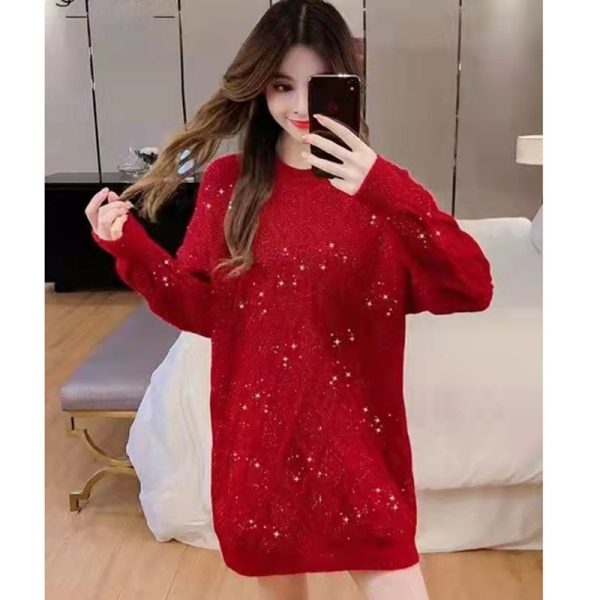 Thick Loose And Lazy Style Knitted Sweater - Image 8