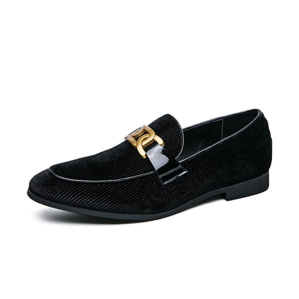 Men's Plus Size Corduroy Leather Shoes Pointed Toe - Image 4