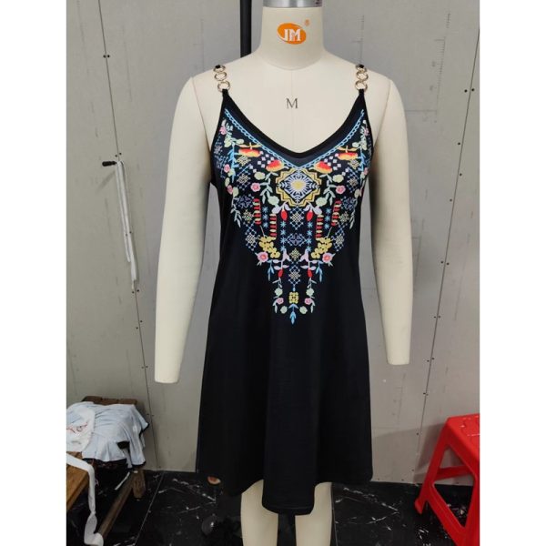 Mesh Sleeveless Casual Dress Women's Clothing - Image 5