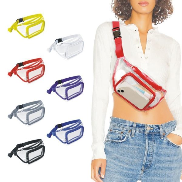 PVC Waist Bag Outdoor Sports Transparent Belt Bag - Image 2