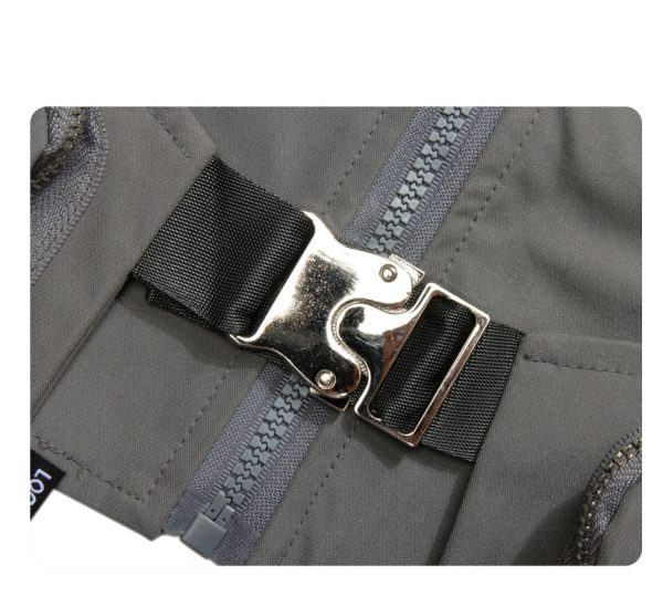 WLS Function Metal Zipper Buckle Vest - Image 4