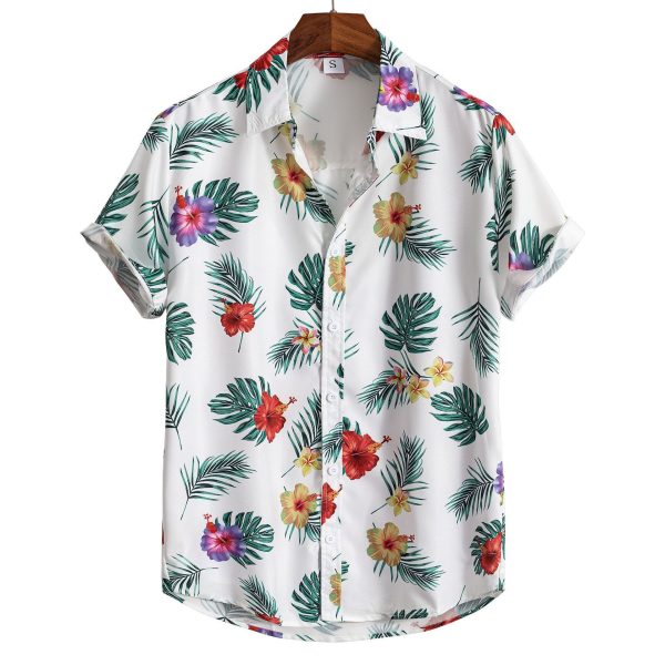 Men's Short-sleeved Shirt 3D Digital Printing Hawaiian Trendy Cardigan Shirt - Image 7