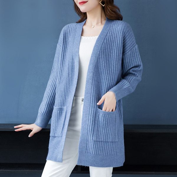 Loose Knitted Shawl Versatile Sweater Coat Women's - Image 7