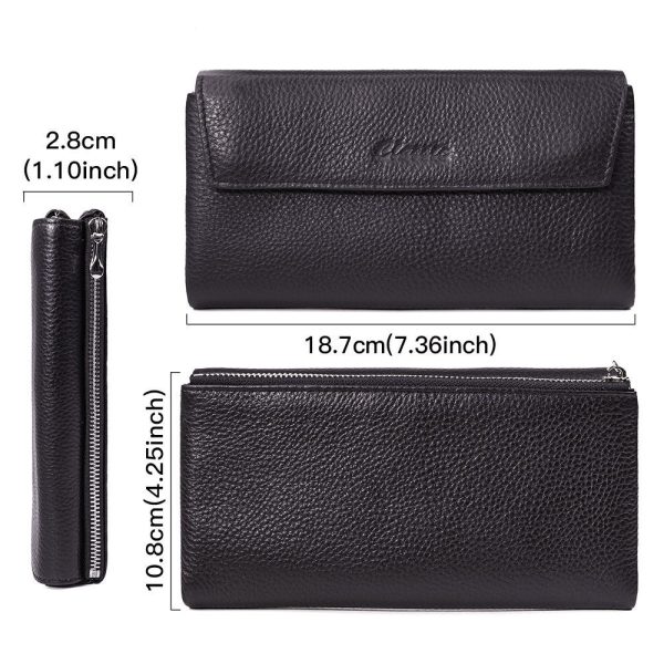 First Layer Cowhide Hand-held Long High-grade Leather Wallet - Image 2