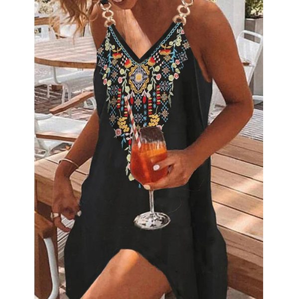 Mesh Sleeveless Casual Dress Women's Clothing - Image 7