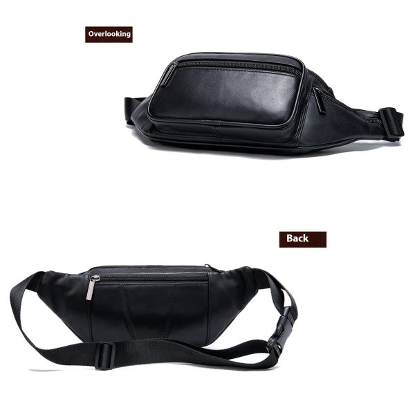 Men's Sheepskin Mobile Phone Waist Bag Sports Leisure - Image 3