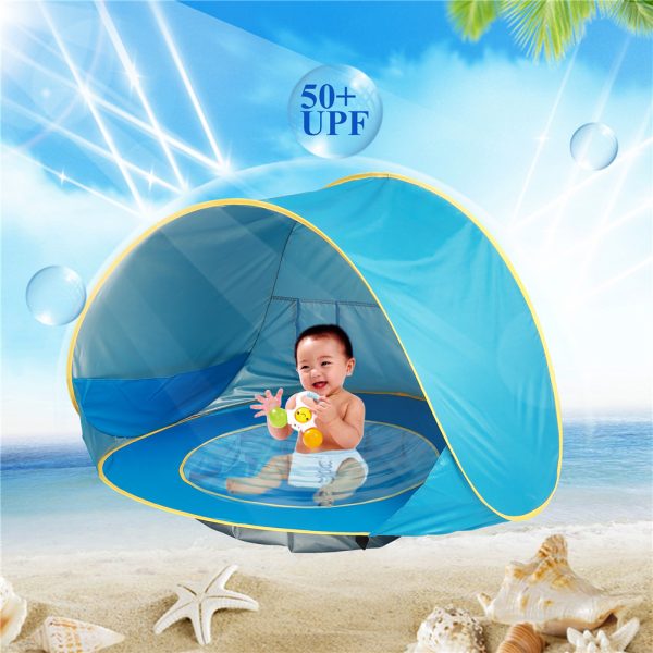 Baby Beach Tent Kids Outdoor Camping Easy Fold Up Waterproof  Up Sun Awning Tent UV-protecting - Image 4