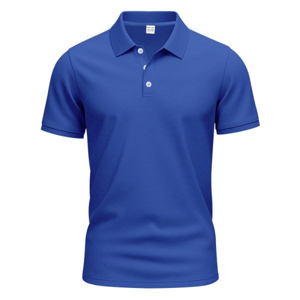 Men's Gentleman Loose Breathable Lapels Short Sleeve - Image 7