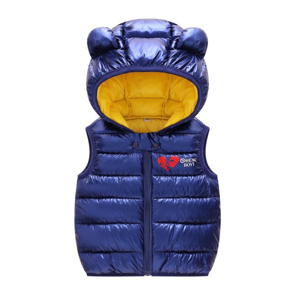 Children Warm Down Vest Autumn Baby Boys Girls Sleeveless Waistcoat Kids Outerwear Vests Children Hooded Jackets - Image 6