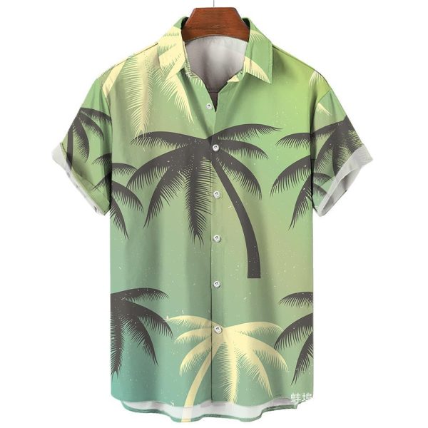Men Shirts Tea Summer Shirt Top 5xl V-neck Vintage Clot - Image 3