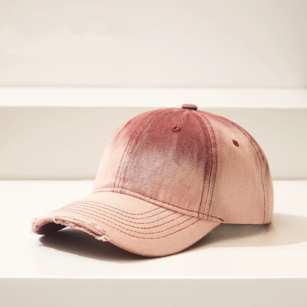Distressed Gradient Denim Casual All-match Ripped Baseball Cap - Image 6