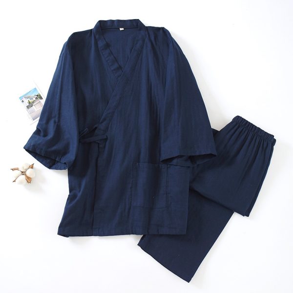 Men's Pure Cotton Gauze Pants Pajamas - Image 6