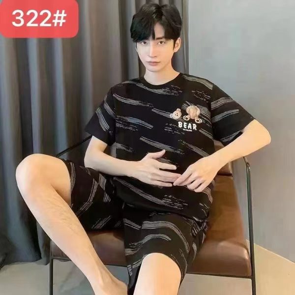 Men's Summer Short Sleeve Shorts Suit Korean Style Loose - Image 7