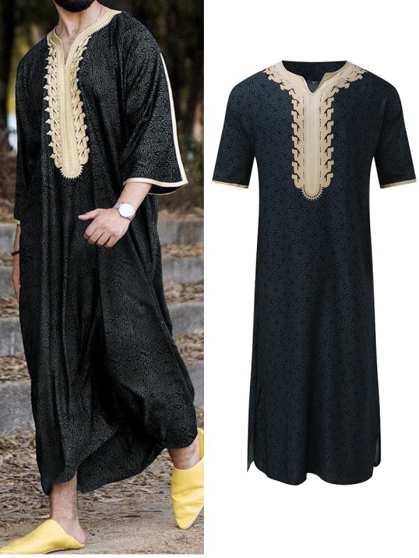 Short Sleeve Rompers Arab Ethnic Style Men - Image 5