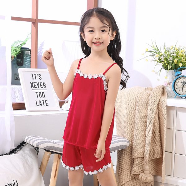 New Product Cute Children Sling Pajamas Girl - Image 4