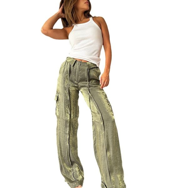 Loose Zip Multicolor Vacation Trousers - Image 5