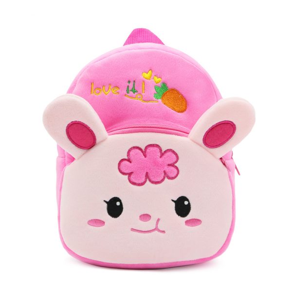 Cute Cartoon Animal Radish Rabbit Plush Backpack - Image 4