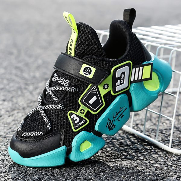 Mesh Fly Woven Velcro Breathable Sneakers - Image 2