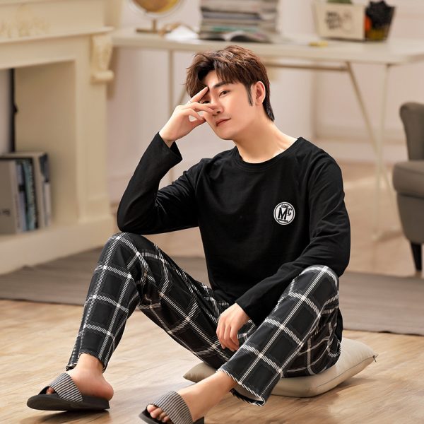 Men's Springsummer Thin Casual Pure Plus Size Middle Aged Homewear - Image 8
