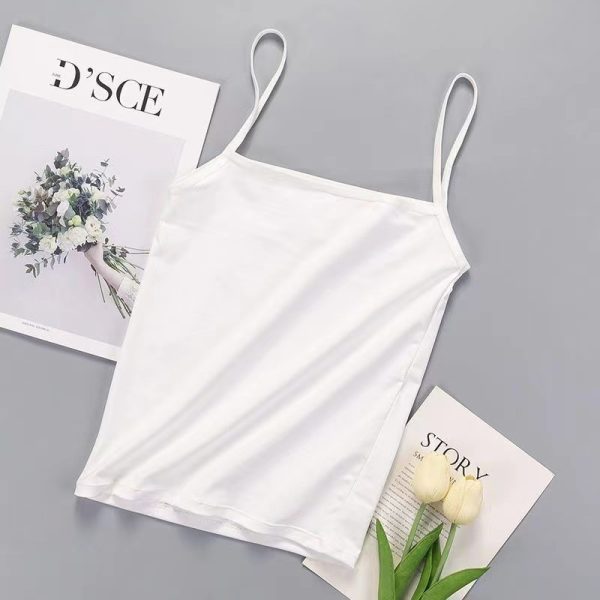 Women's Solid Color Small Sling Vest - Image 5