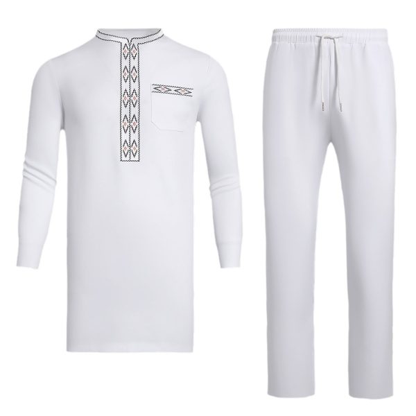 African Men's Ethnic Suit High Quality Embroidery - Image 2