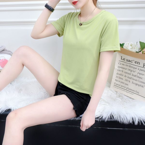 Pure White T Loose Casual Short Sleeve - Image 7