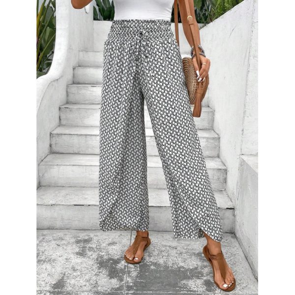 New Fashion All-match Floral Wide-leg Pants - Image 7