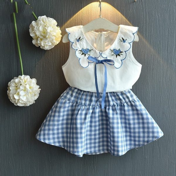 Kids Baby Girls Clothing Sets Summer TShirtsskirt Clothes - Image 10