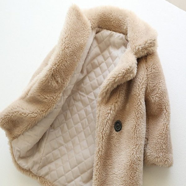 Big Kids Fur Coat In Autumn And Winter Coat - Image 6