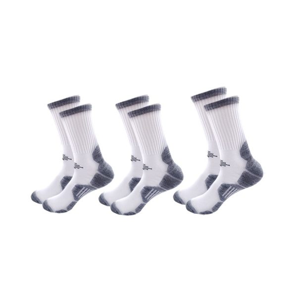 Six Pairs Of Unisex Basketball Mid-calf Socks. They Are Durable, Breathable And Comfortable, Suitable For Every Game, With Terry Cloth Soles For Shock Absorption. - Image 2