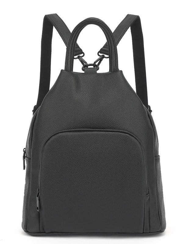 Pu Backpack Practical Soft Leather Zipper Handbag - Image 8