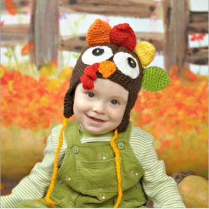 Thanksgiving hand-woven turkey hat