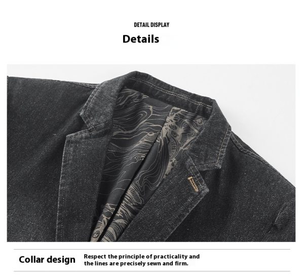 Spring And Autumn Denim Jacket Business Leisure - Image 4