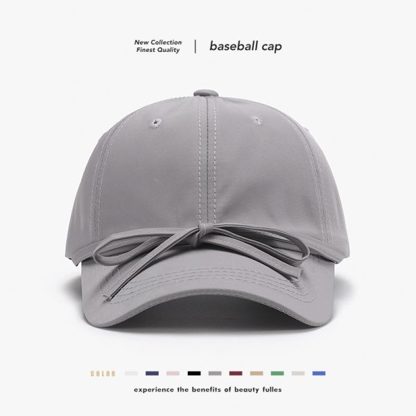 Spring And Autumn Bowknot Quick-drying Soft Top Women's Baseball Cap