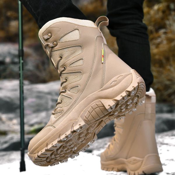 Hi-top Hiking Shoes Men's Breathable Sneaker Platform - Image 6